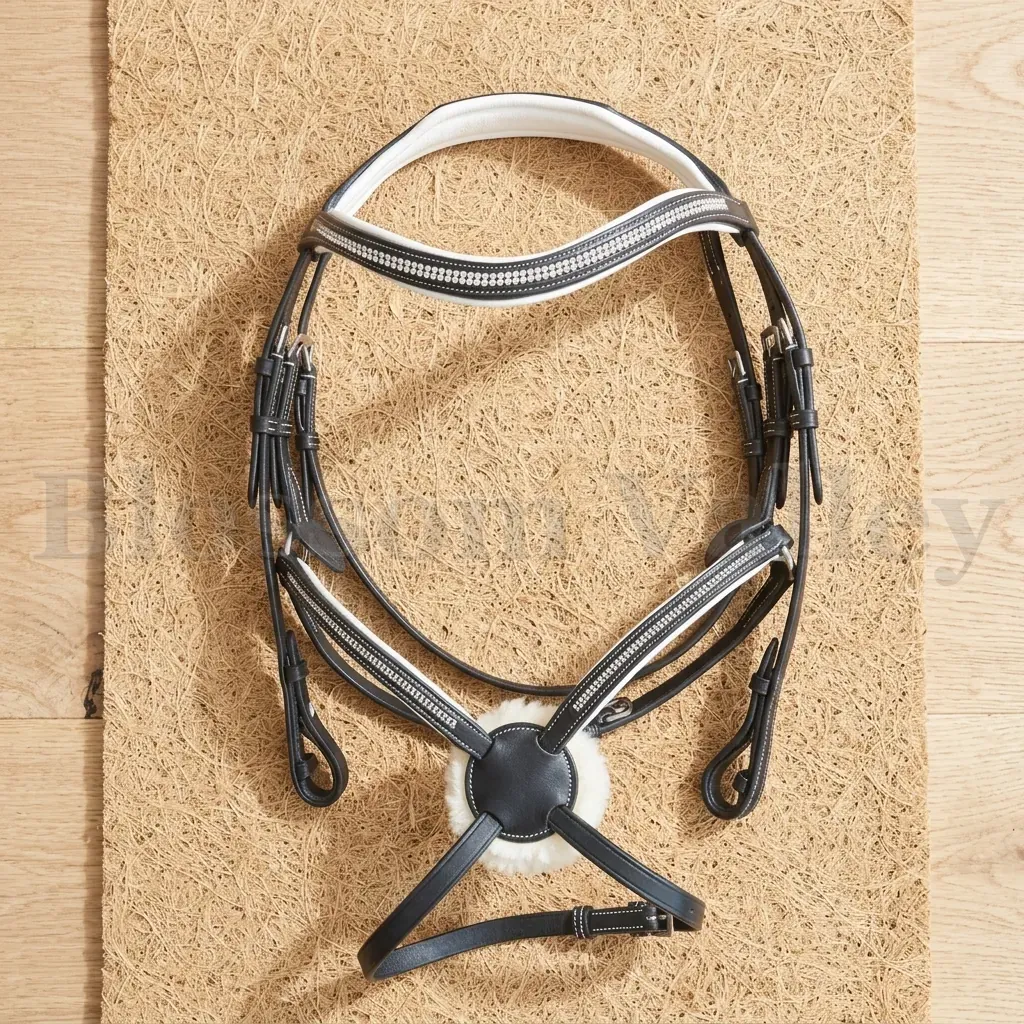 Mexican Bridle with sheep skin — image 2 of 2