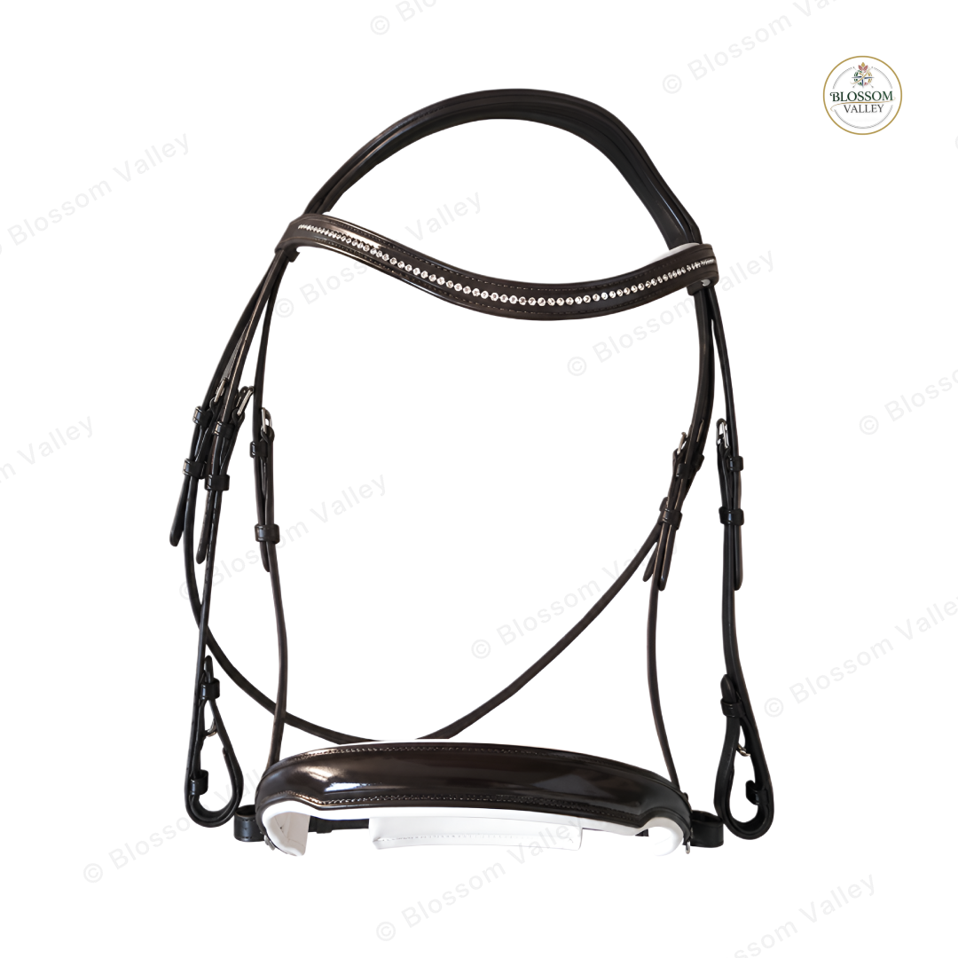 Patent Crystal Cavesson Bridle