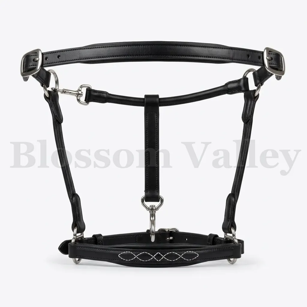 Fancy Stitched Leather Halter — image 1 of 2