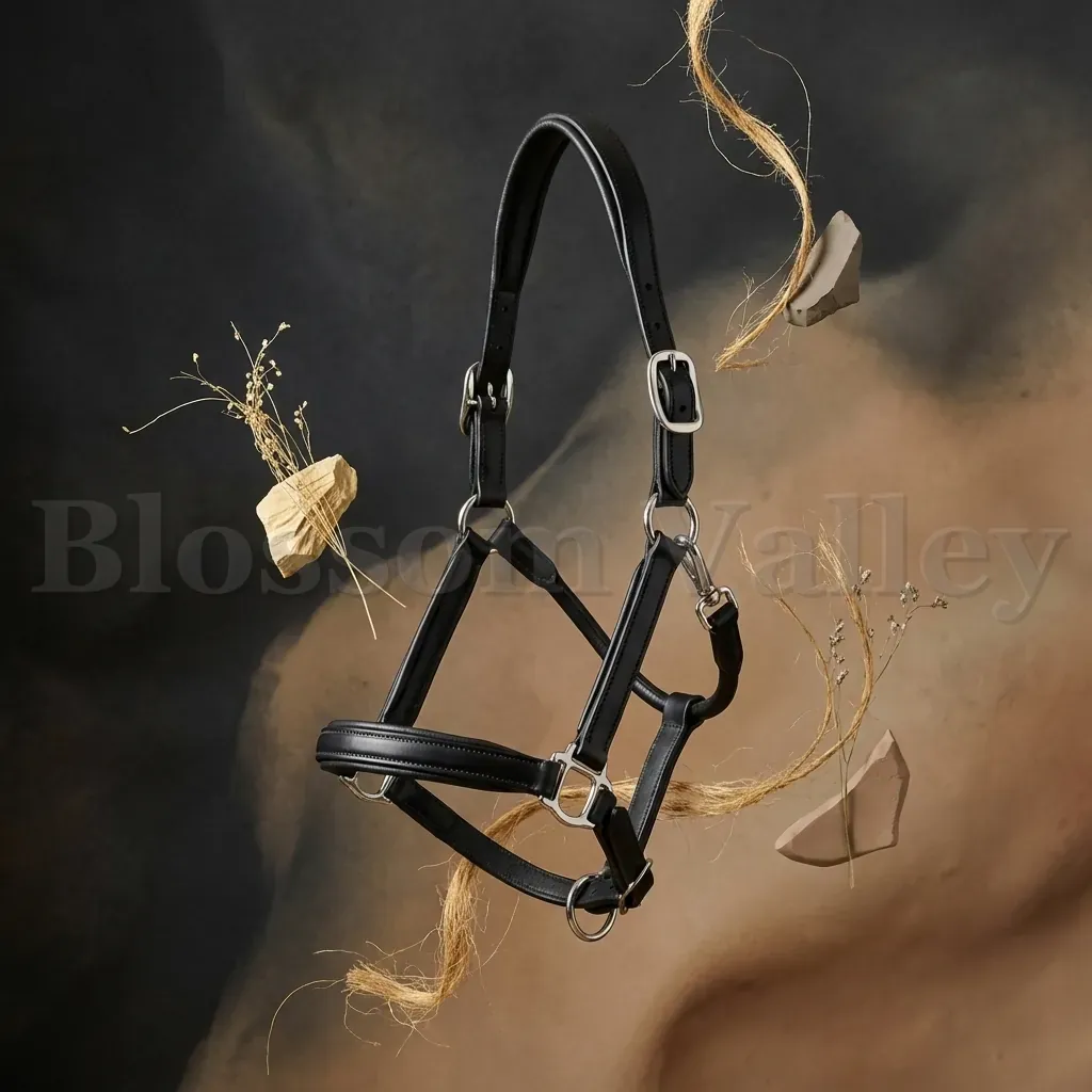 Fancy Stitched Leather Halter — image 2 of 2
