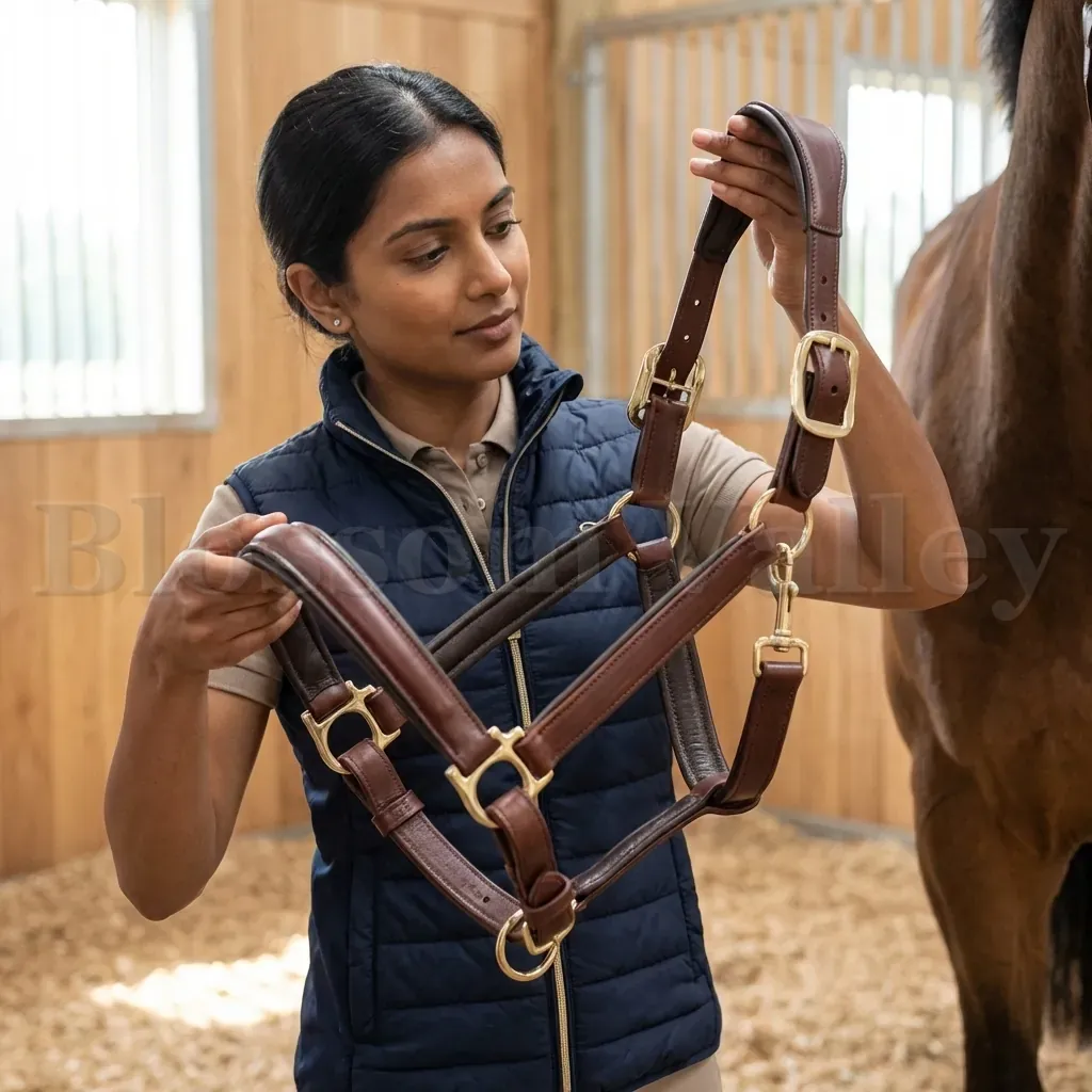 Soft Curved Leather Halter — image 4 of 4
