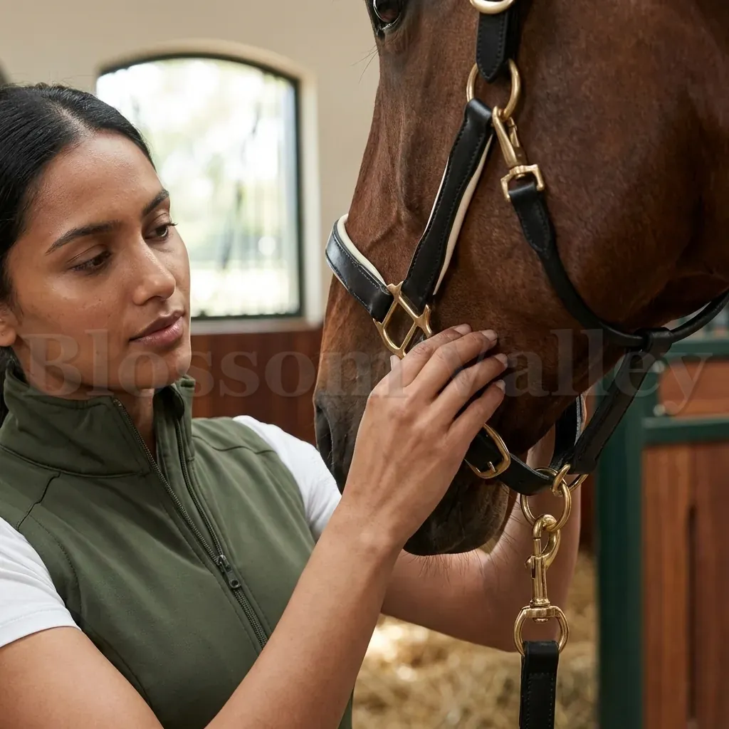 Shaped Leather Halter — image 2 of 3