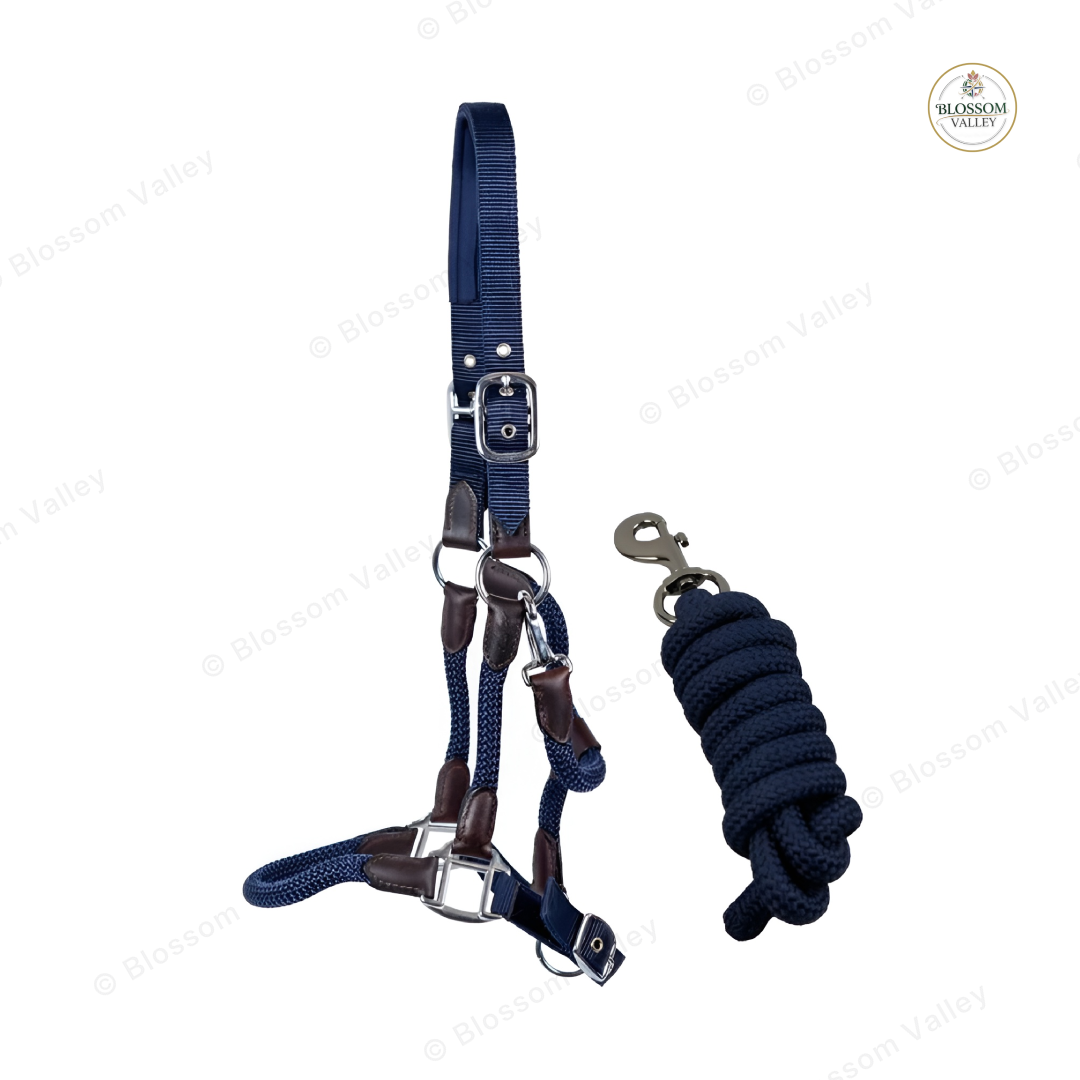 Cord Cheek Nylon Halter with Lead