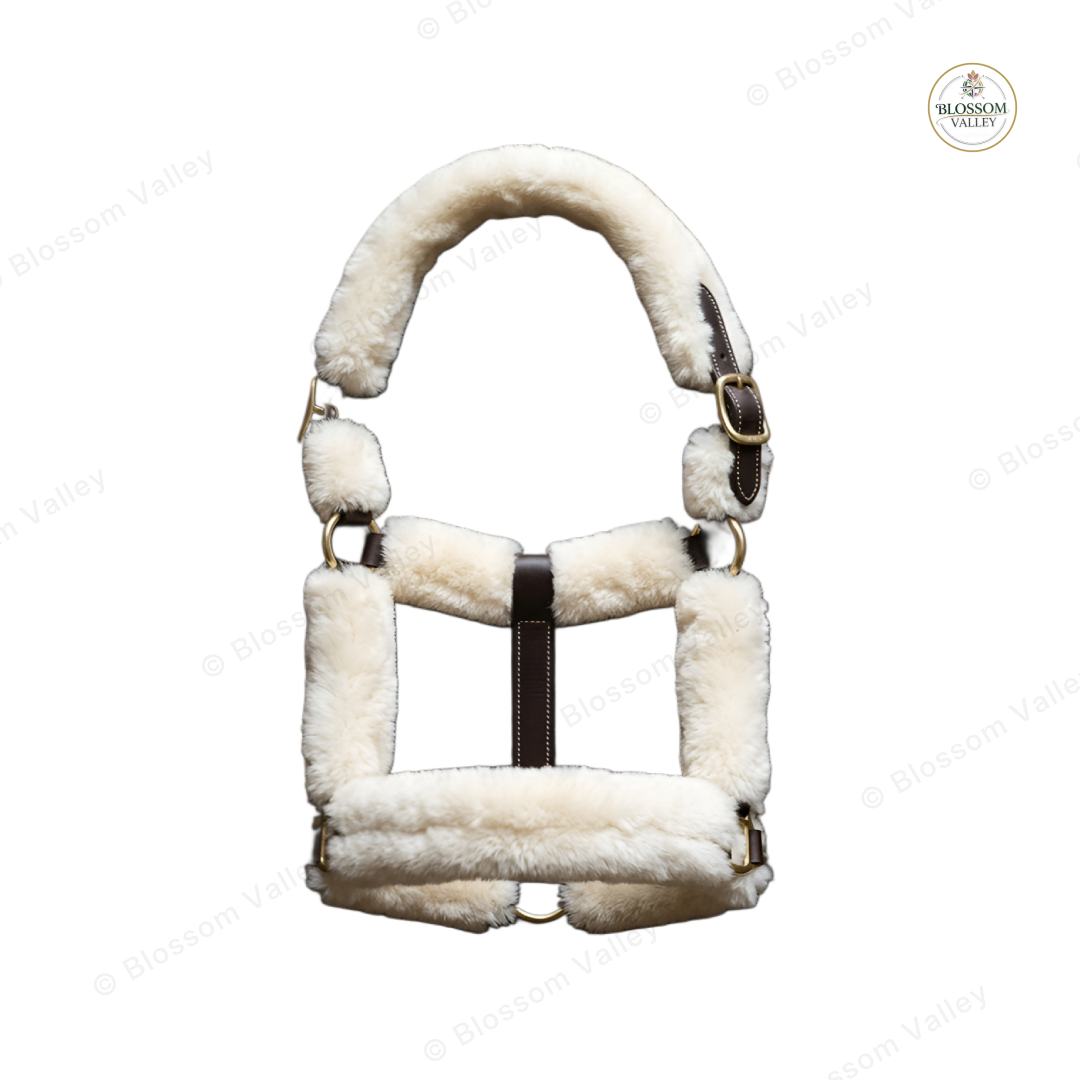 Full Fleece Tubular Leather Halter