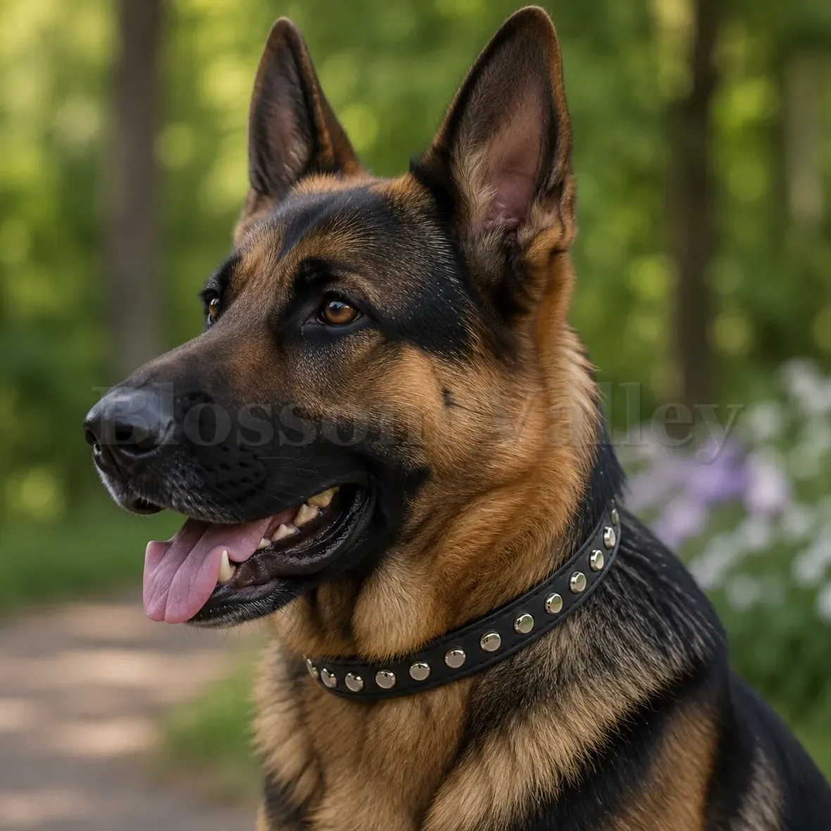 Round Stud Dog Collar — image 2 of 3