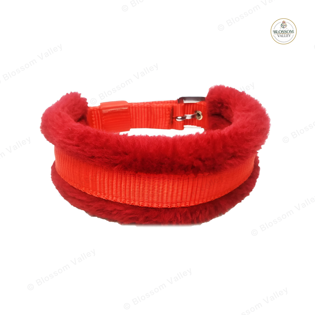 Faux Fur Nylon Dog Collar