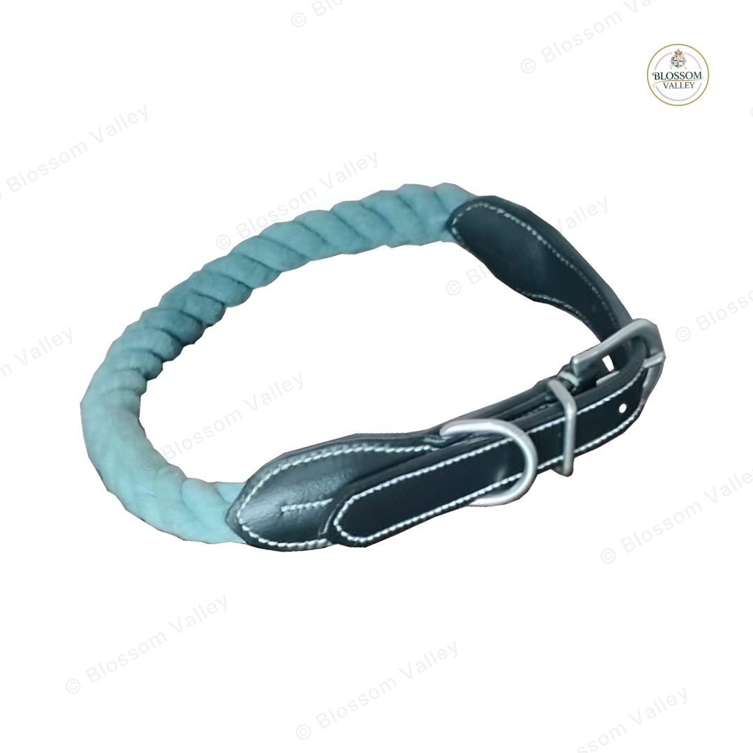 Leather Capped Rope Dog Collar — image 3 of 3
