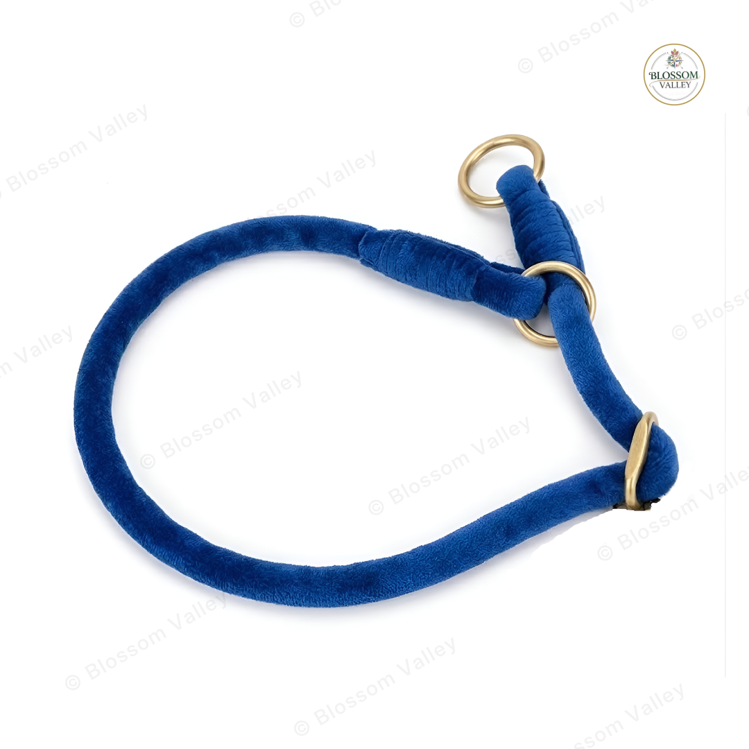 Velour Rope Martingale Dog Collar